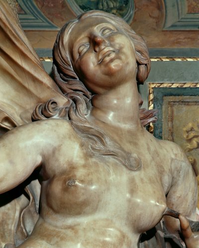 Wahrheit enthüllt durch die Zeit (Detail des Kopfes) von Gian Lorenzo Bernini